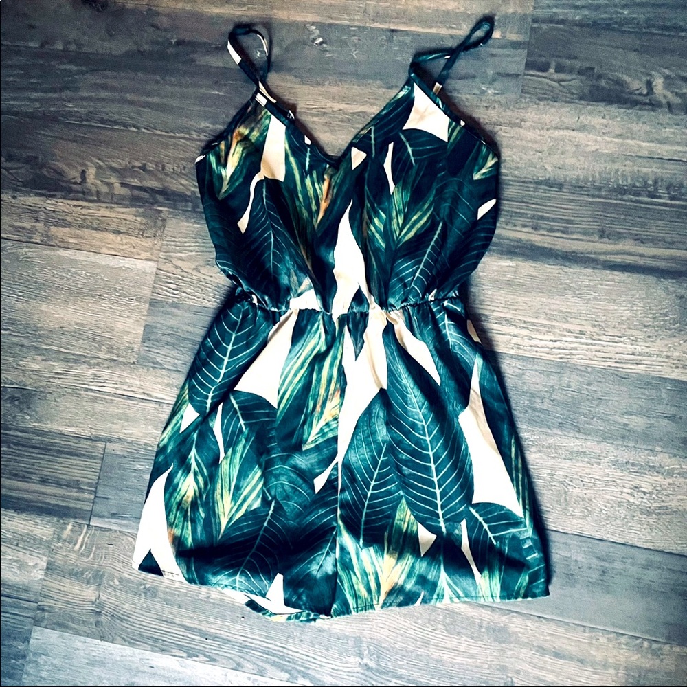 Palm Fronds XS Romper
